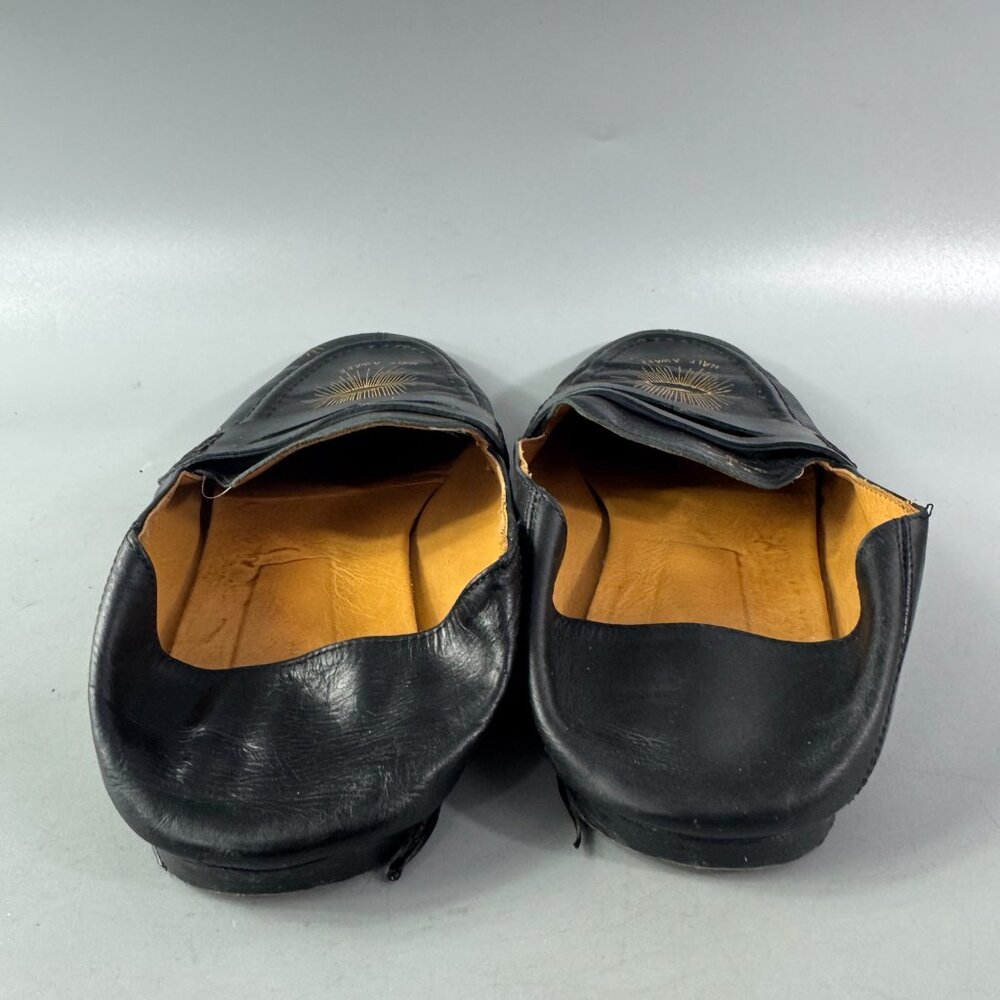 Isabel Marant Fanzel Collapsible-heel Leather Loafers In Metallic Black, Size 40 - Picture 7 of 15